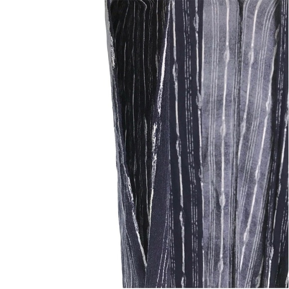 Soft Surroundings Blue White Long Open Drape Cardigan Wrap MISSY ONE SIZE *AS IS - Picture 11 of 14